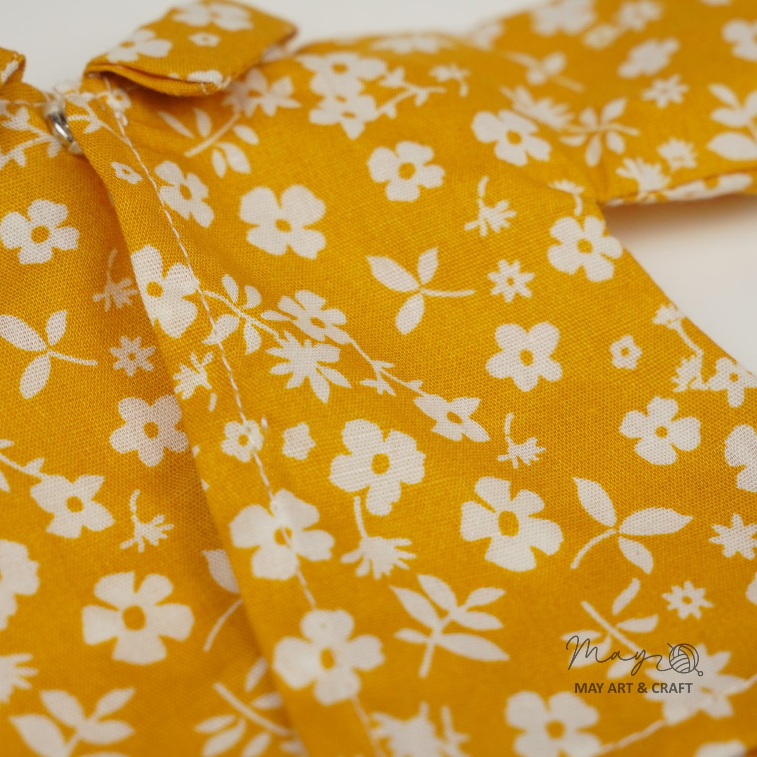 Áo sơ mi hoa tay lửng cho thú bông vải