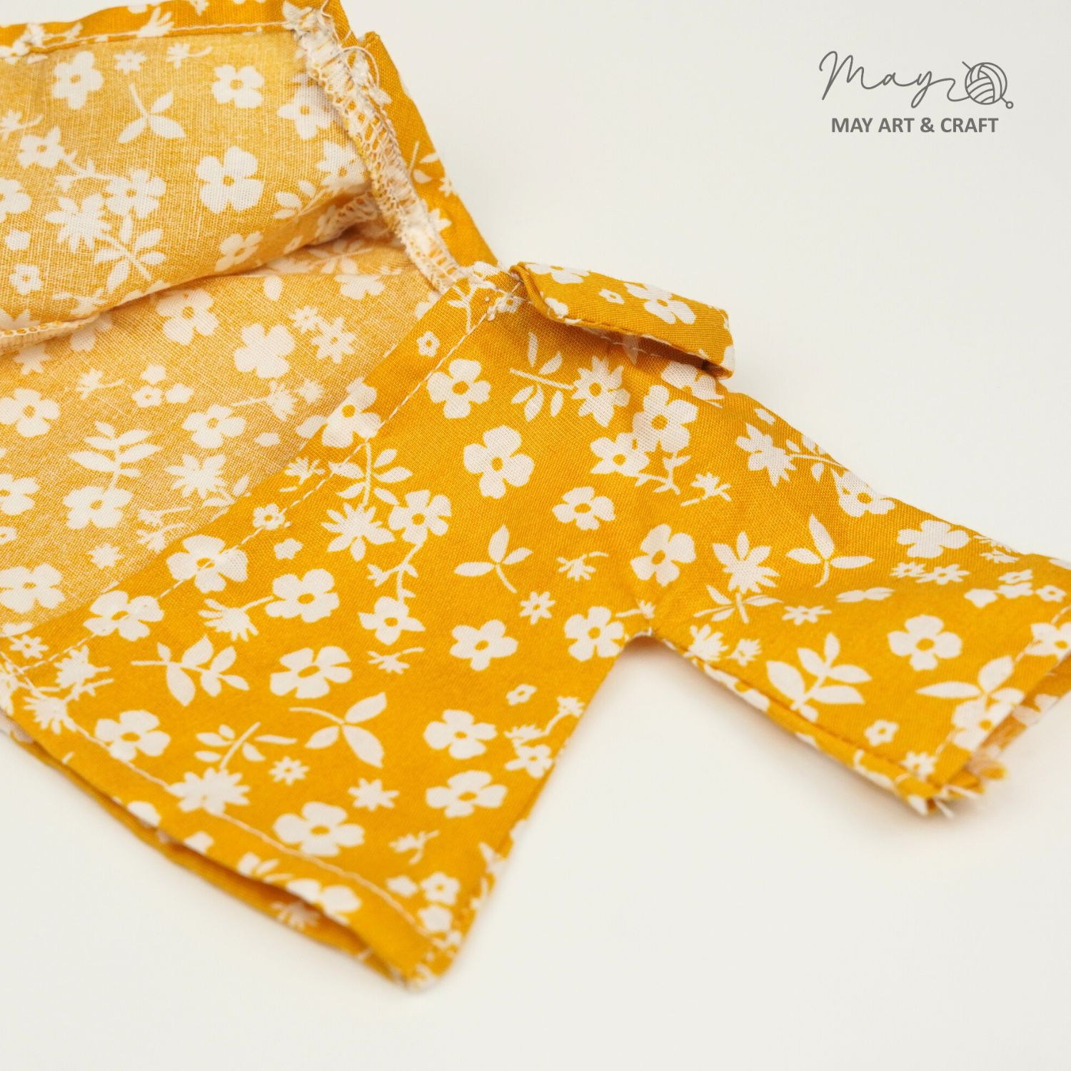 Áo sơ mi hoa tay lửng cho thú bông vải