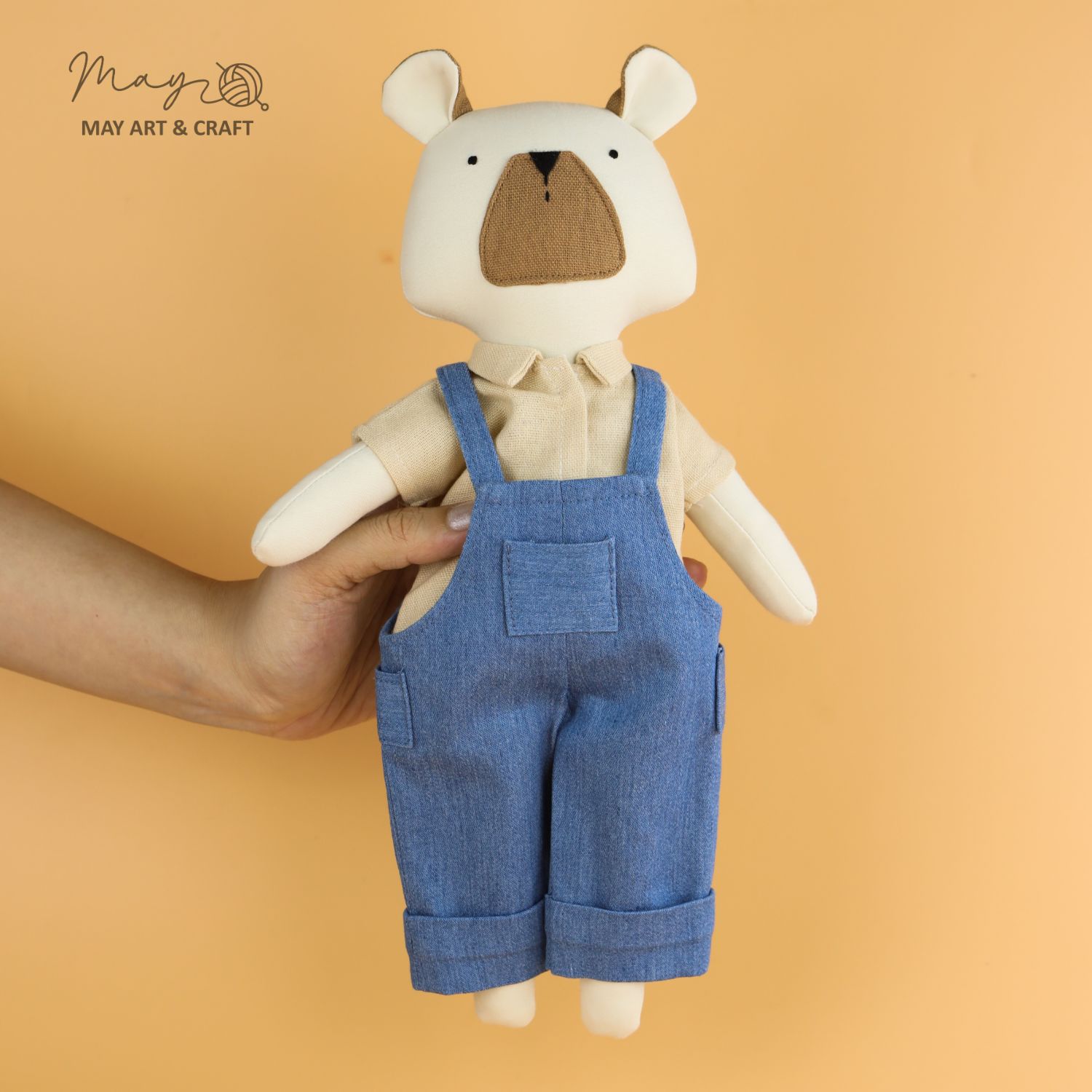 Phôi thú bông gấu nâu