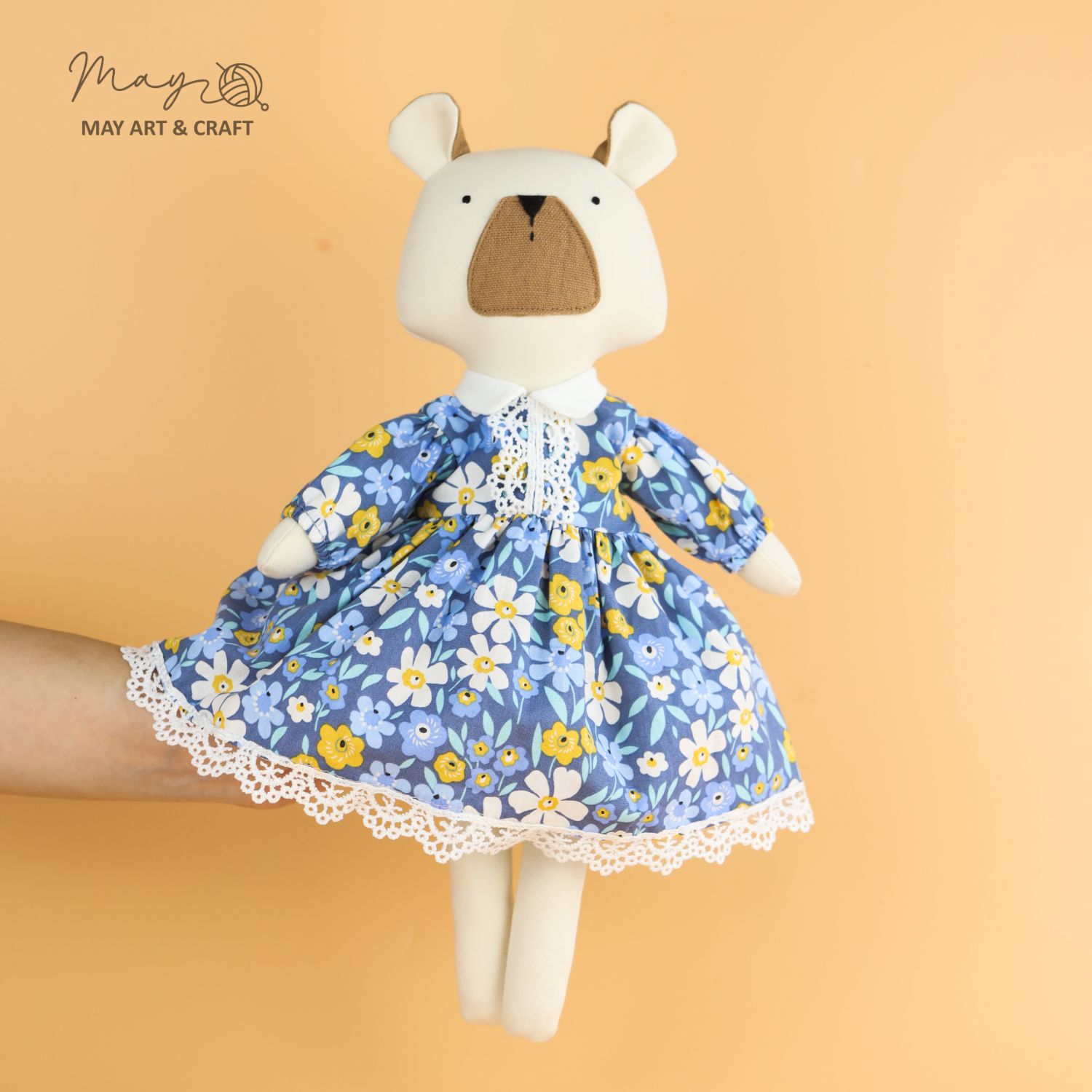 Phôi thú bông gấu nâu