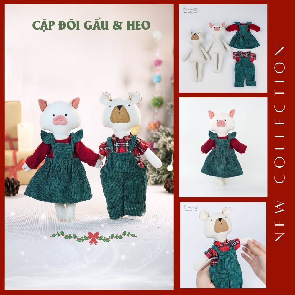 Combo Giáng Sinh Gấu và Heo