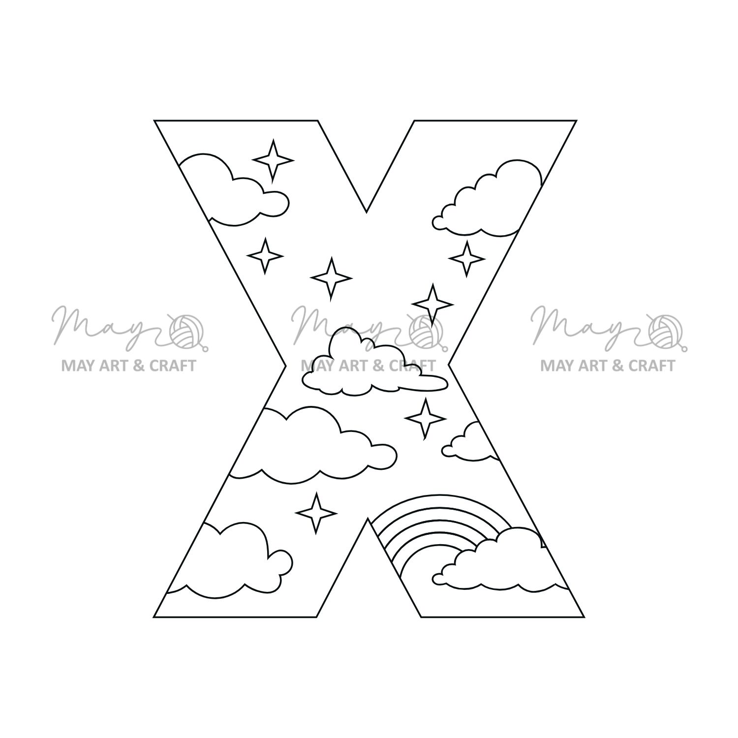 Mếch tan in sẵn chữ cái (lẻ 1 chữ)