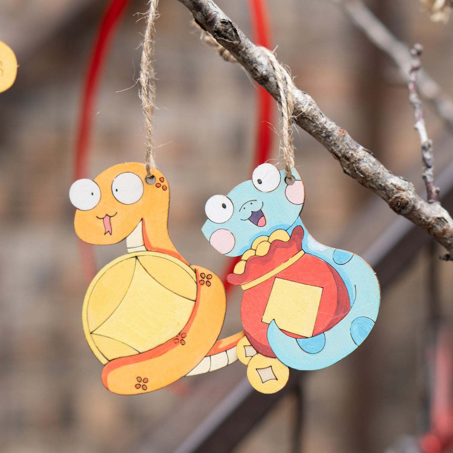 Set tô màu gỗ trang trí Tết 2025 (tặng 12 màu acrylic + 2 cọ vẽ khi mua set 20 hình)