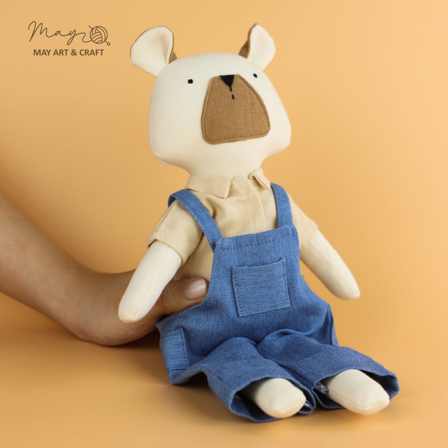 Phôi thú bông gấu nâu