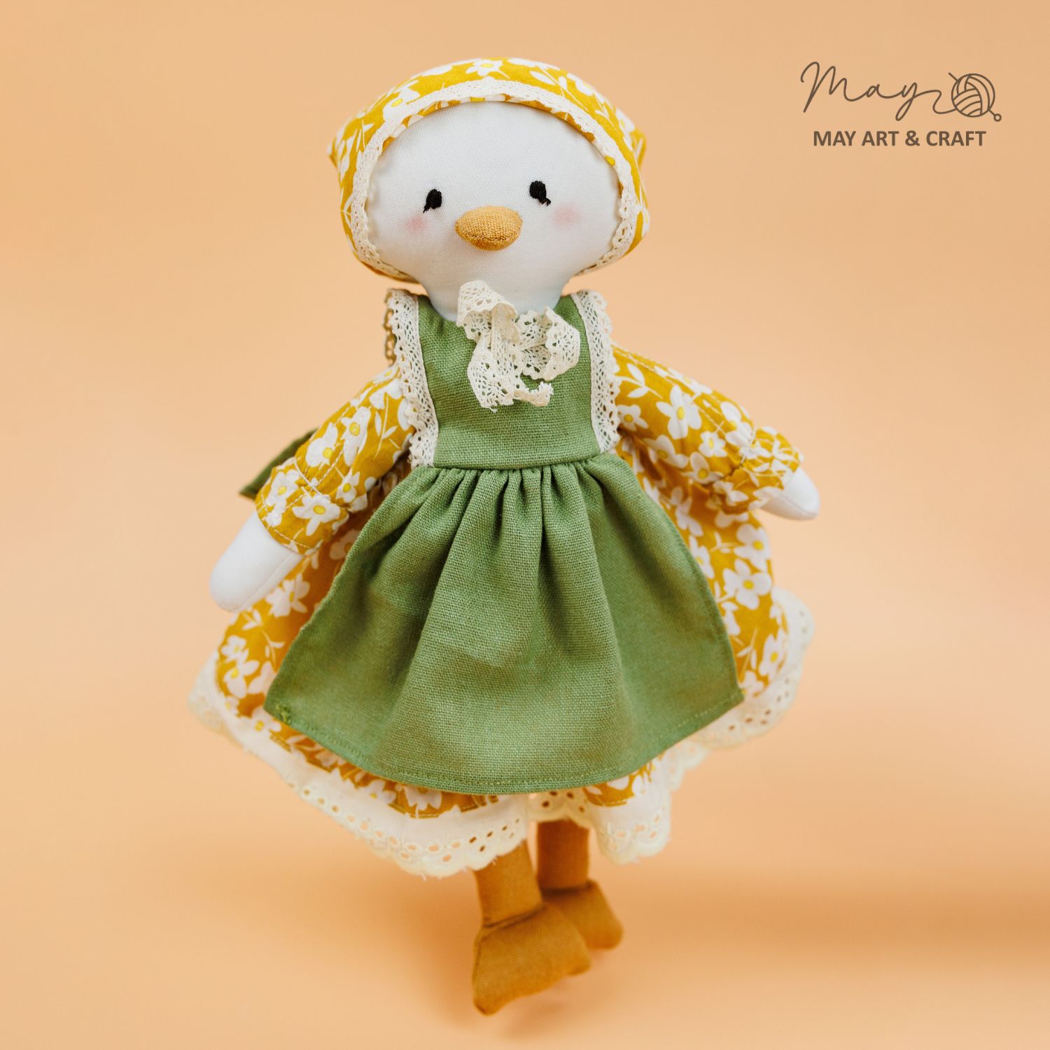 Váy yếm xanh phối ren