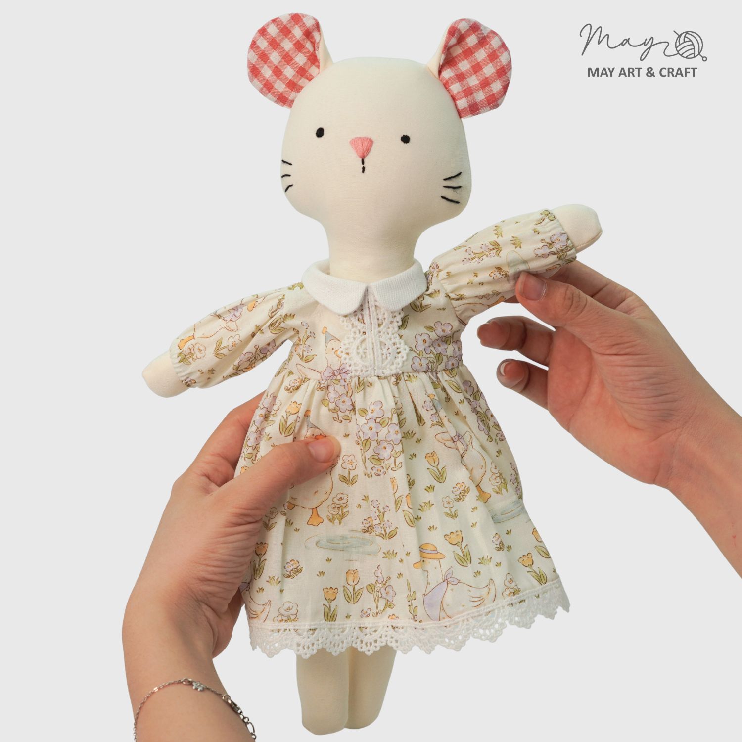 Váy xòe cổ sen phối ren cho thú bông (nhiều màu sắc hoạ tiết)