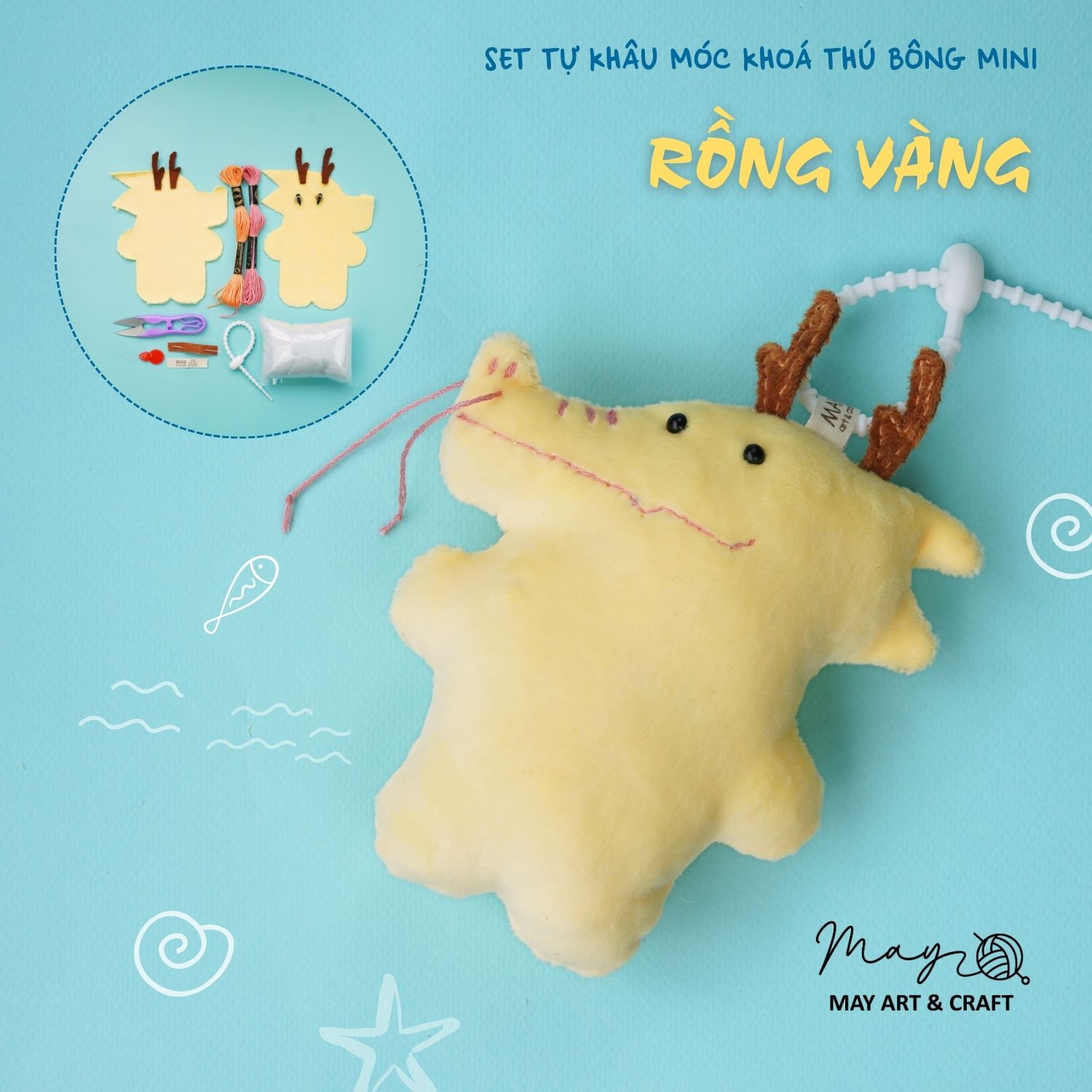 Set tự khâu móc khoá thú bông mini nhiều mẫu dễ thương Tiệm tạp hoá Nhà May