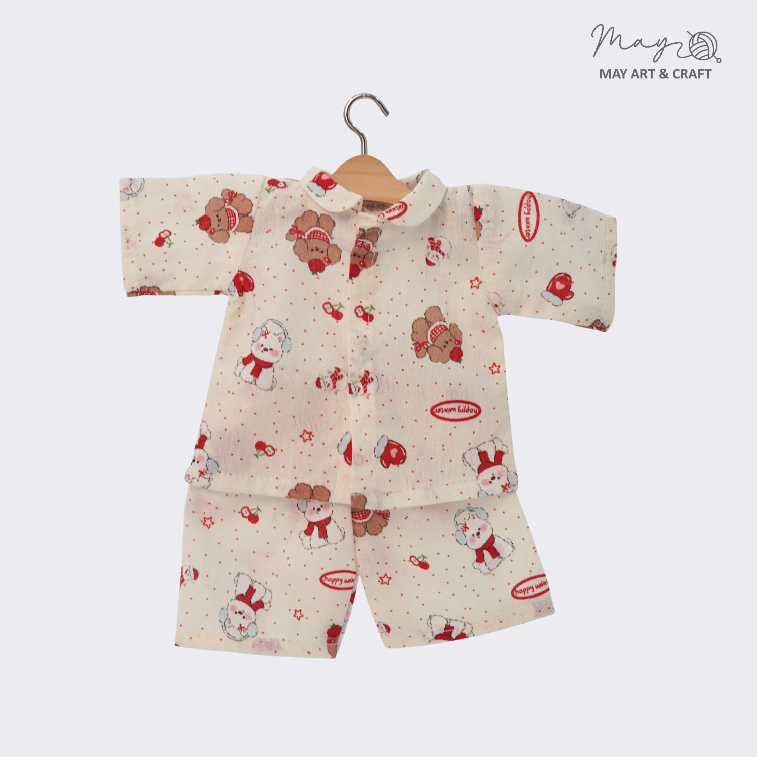 Bộ đồ ngủ Pyjama cho thú bông vải