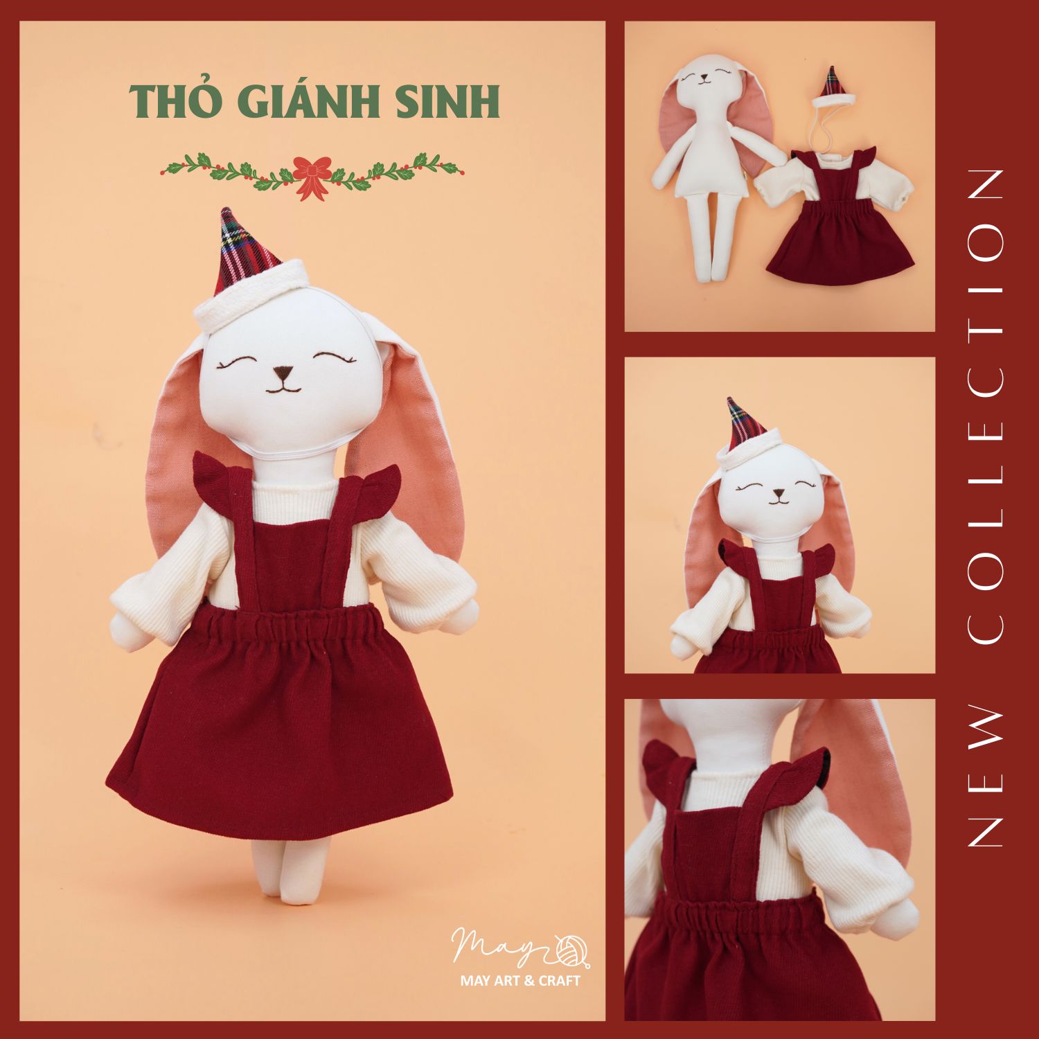 Combo thỏ hồng giáng sinh