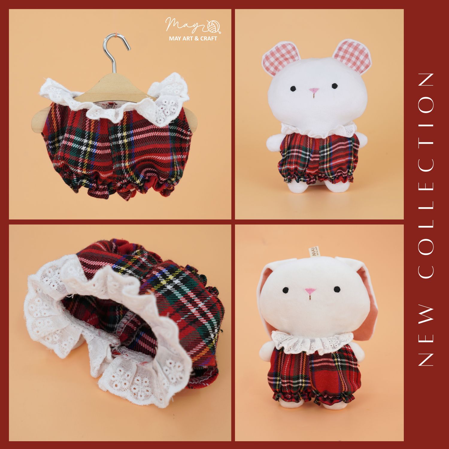 Yếm bí ngô cao cổ cho thú bông mini