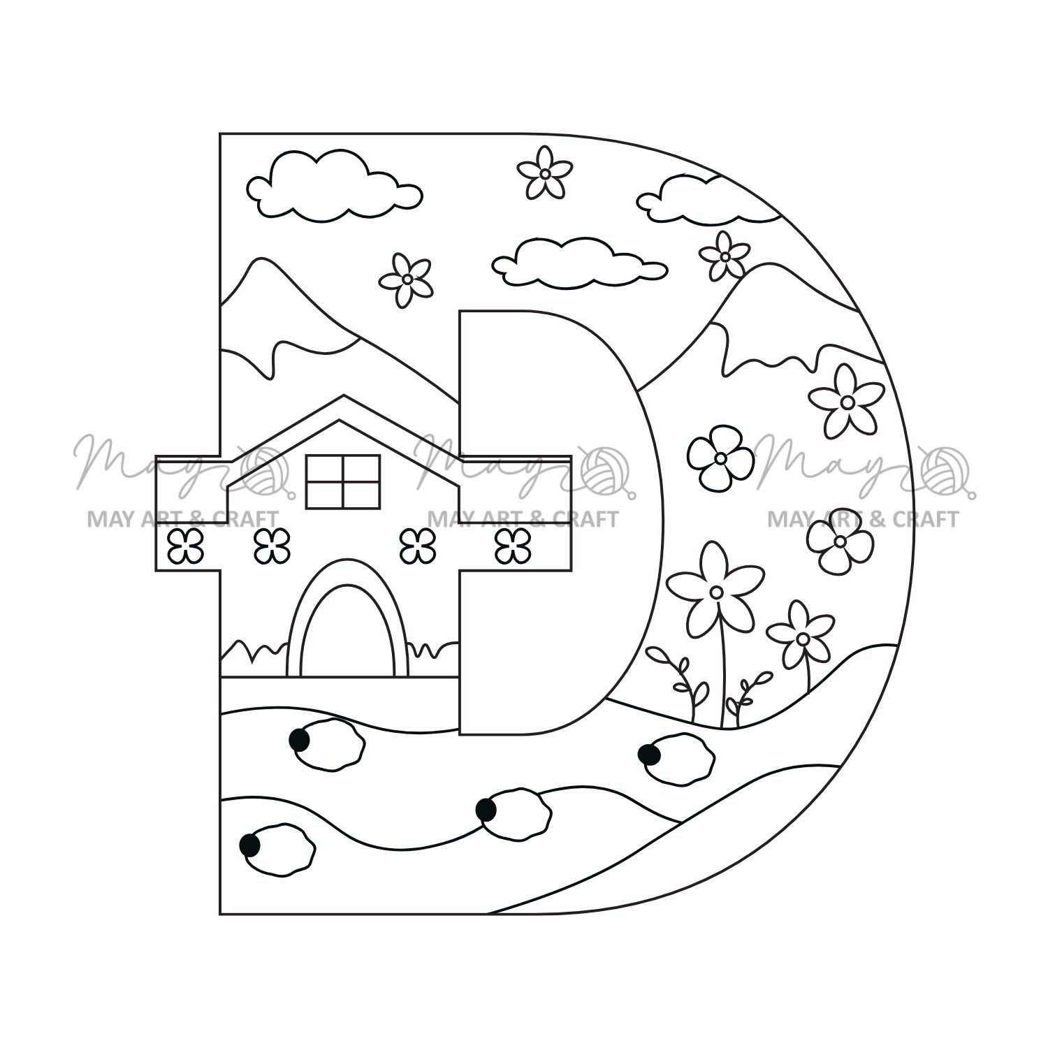 Mếch tan in sẵn chữ cái (lẻ 1 chữ)