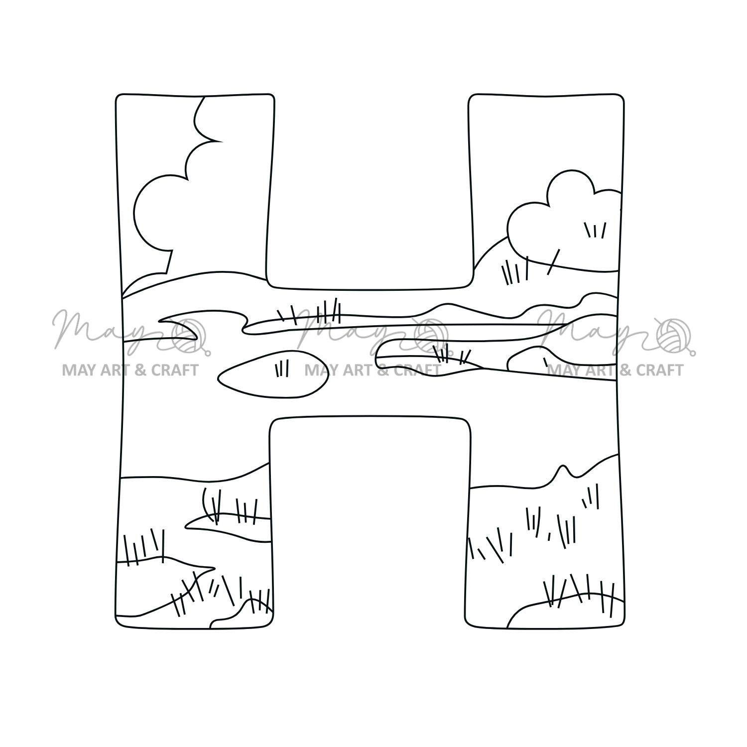 Mếch tan in sẵn chữ cái (lẻ 1 chữ)