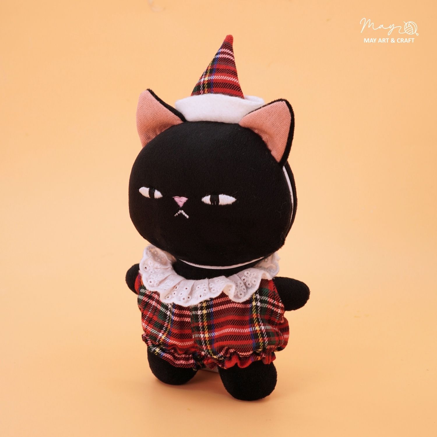 Combo mèo đen mini giáng sinh cao 16 cm