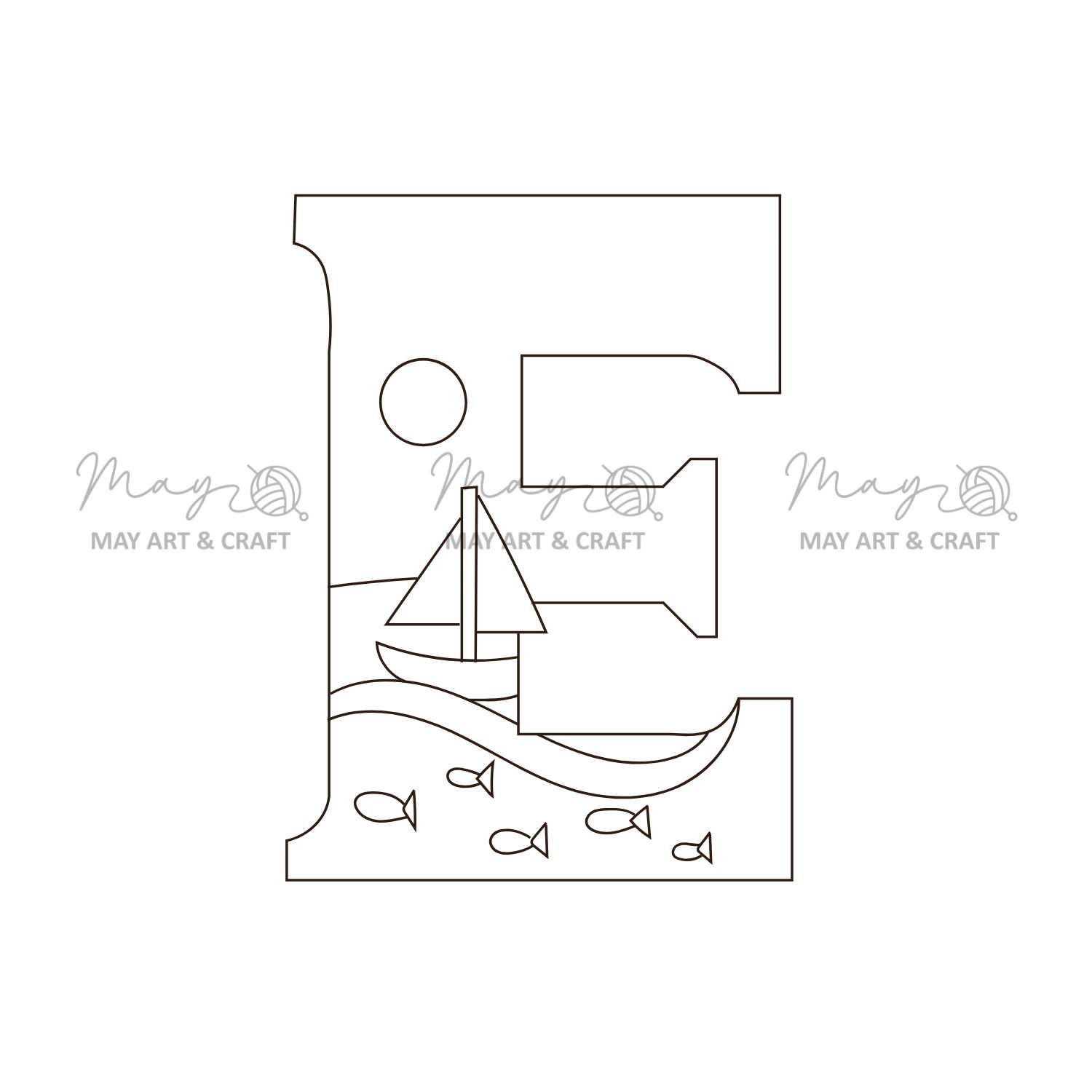 Mếch tan in sẵn chữ cái (lẻ 1 chữ)