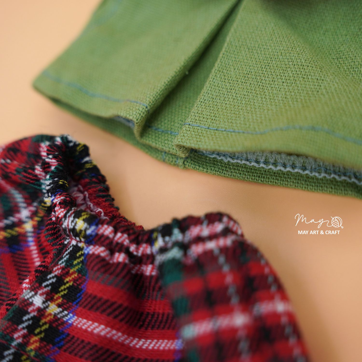 Set quần áo cổ sen thú bông mini phong cách noel