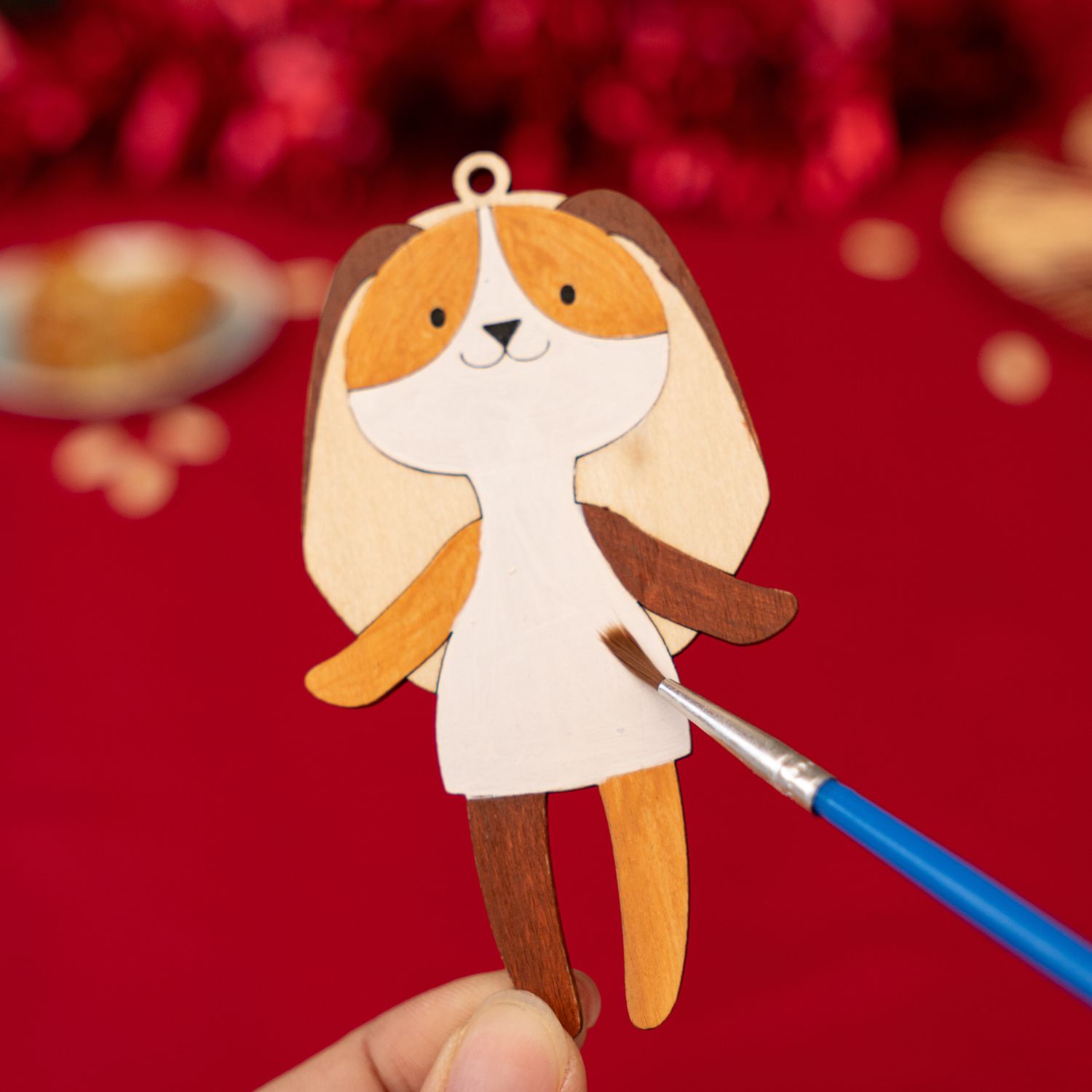 Set tô màu gỗ phối đồ trang phục truyền thống