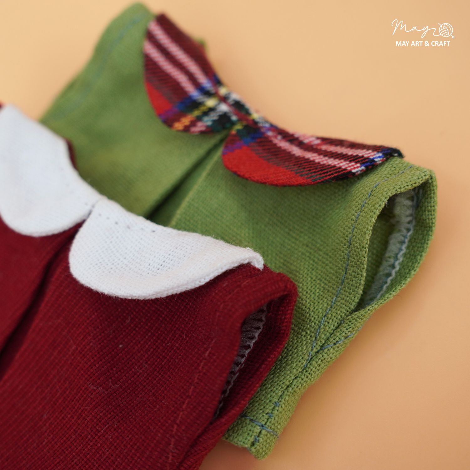 Set quần áo cổ sen cho thú bông mini