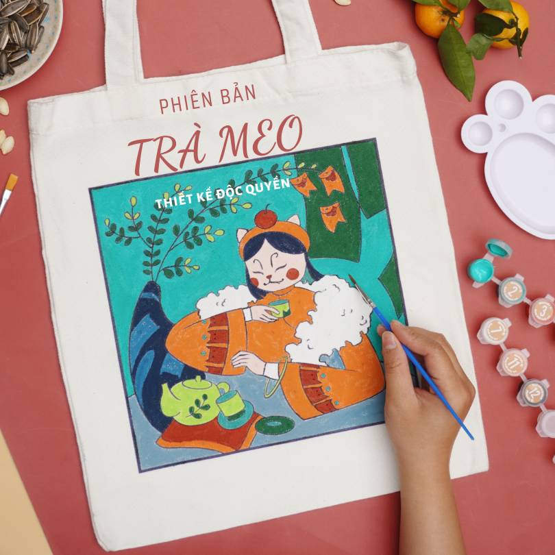 Bộ KIT tô màu túi theo số chủ đề con Mèo