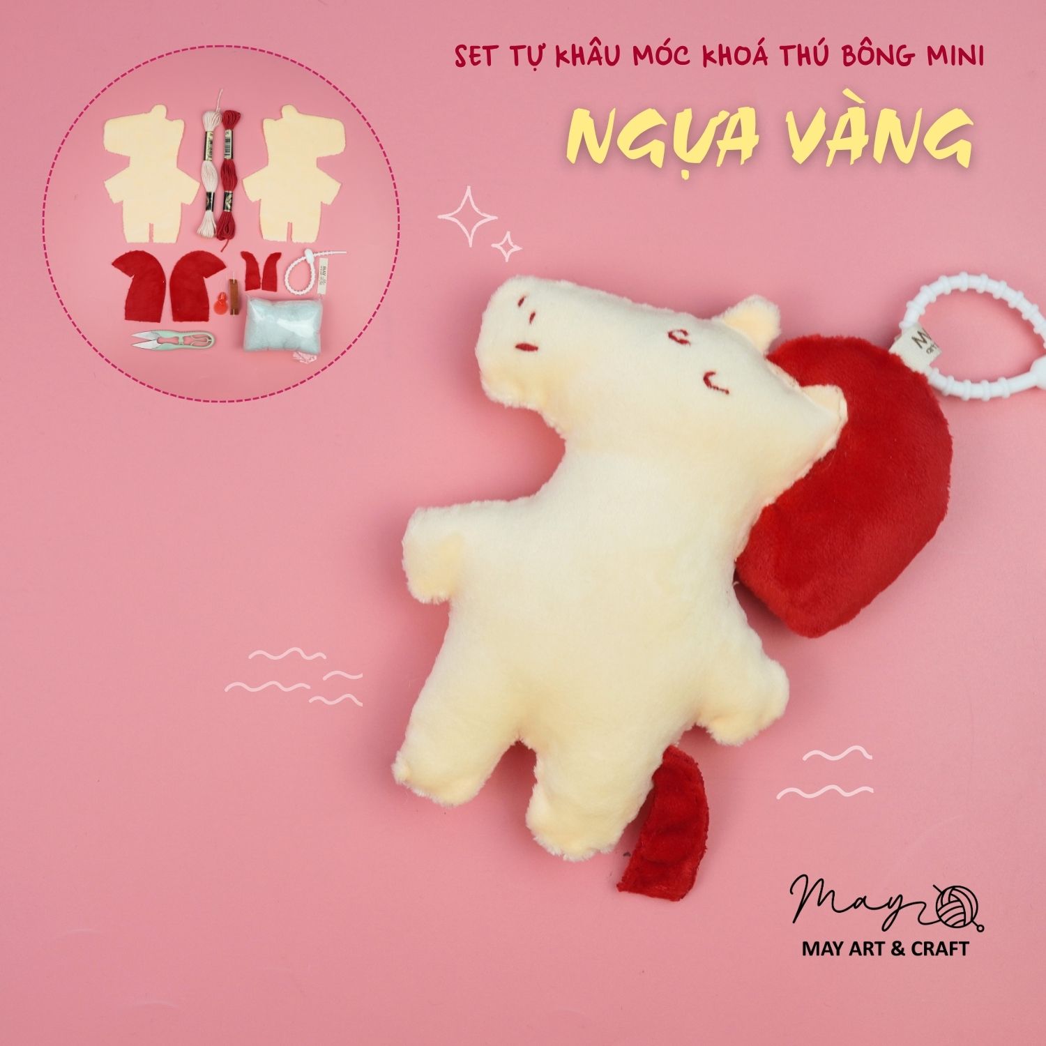 Set tự khâu móc khoá thú bông mini nhiều mẫu dễ thương Tiệm tạp hoá Nhà May
