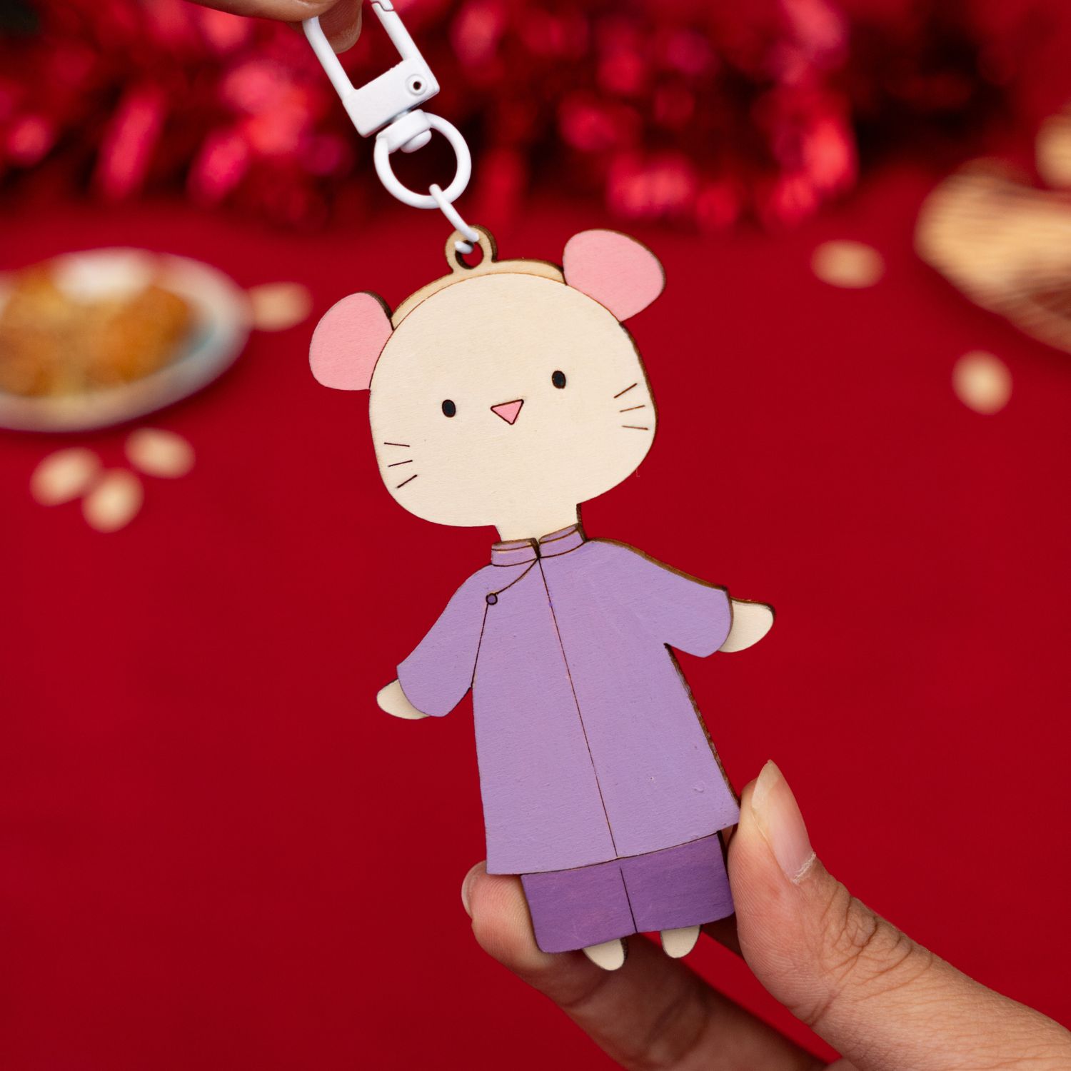 Set tô màu gỗ phối đồ trang phục truyền thống