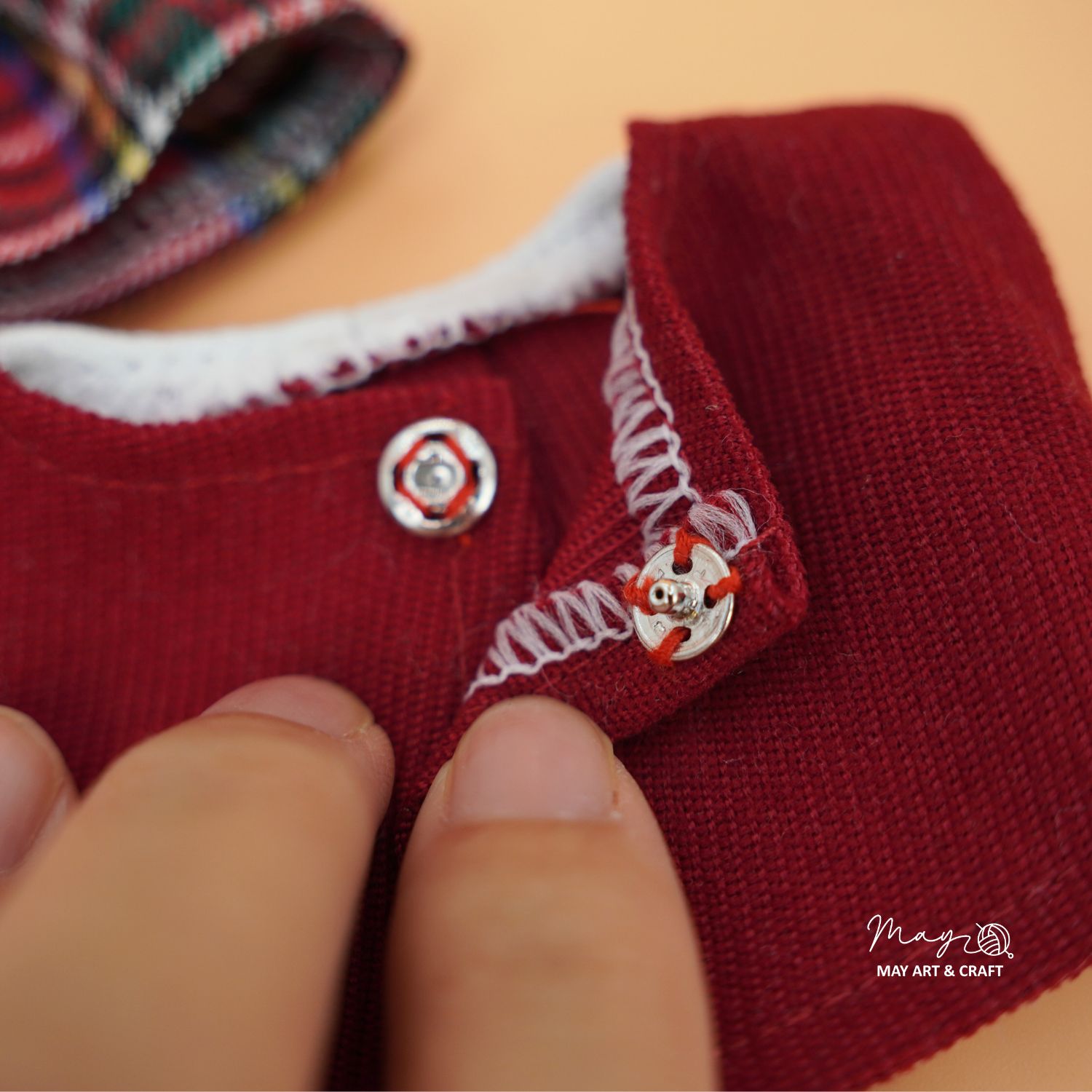 Set quần áo cổ sen thú bông mini phong cách noel