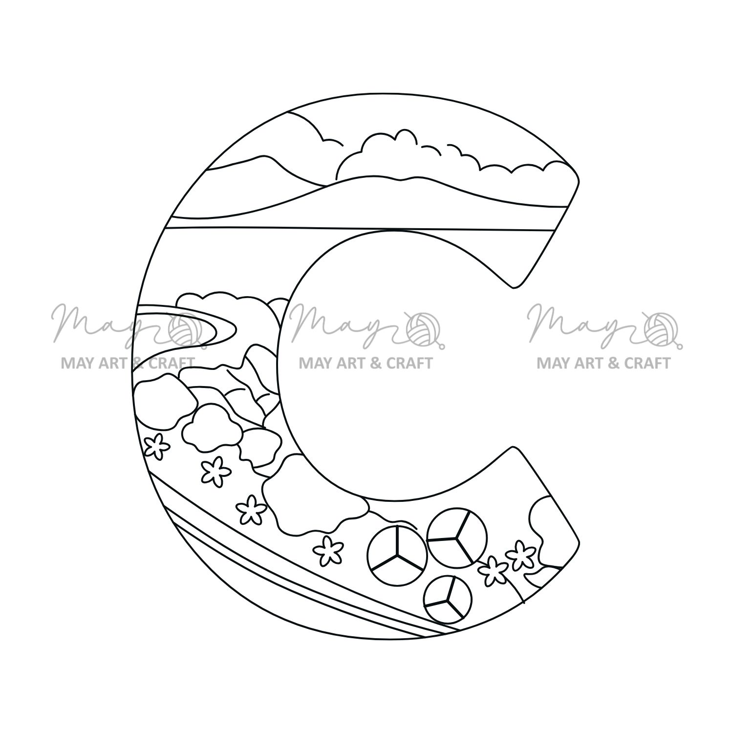 Mếch tan in sẵn chữ cái (lẻ 1 chữ)