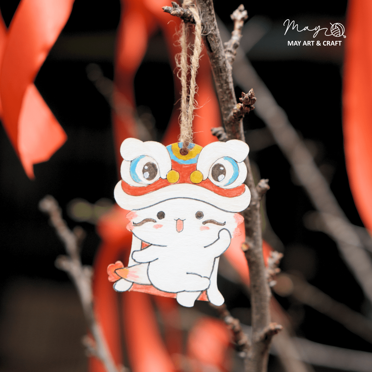 Set tô màu gỗ trang trí Tết 2025 (tặng 12 màu acrylic + 2 cọ vẽ khi mua set 20 hình)