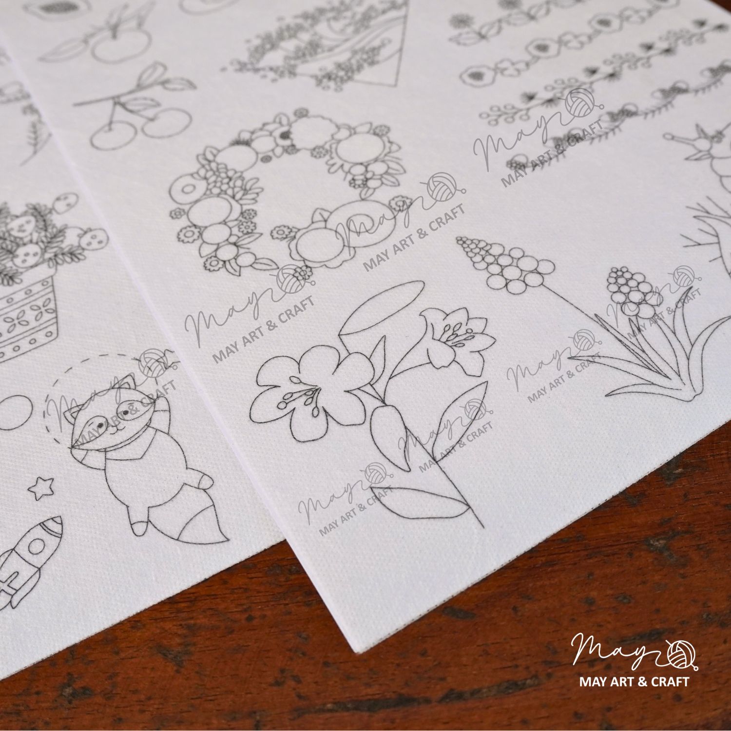 Mếch tan dính in sẵn mẫu thêu tiện lợi