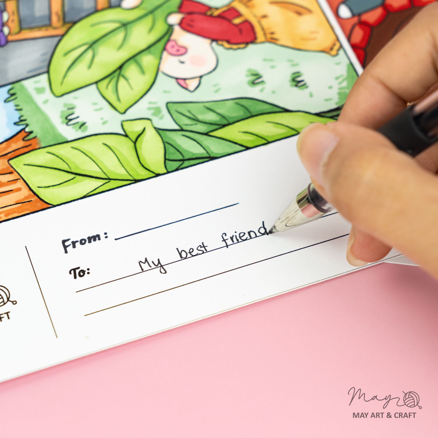 Bộ tranh tô màu postcard 4 mùa lễ hội