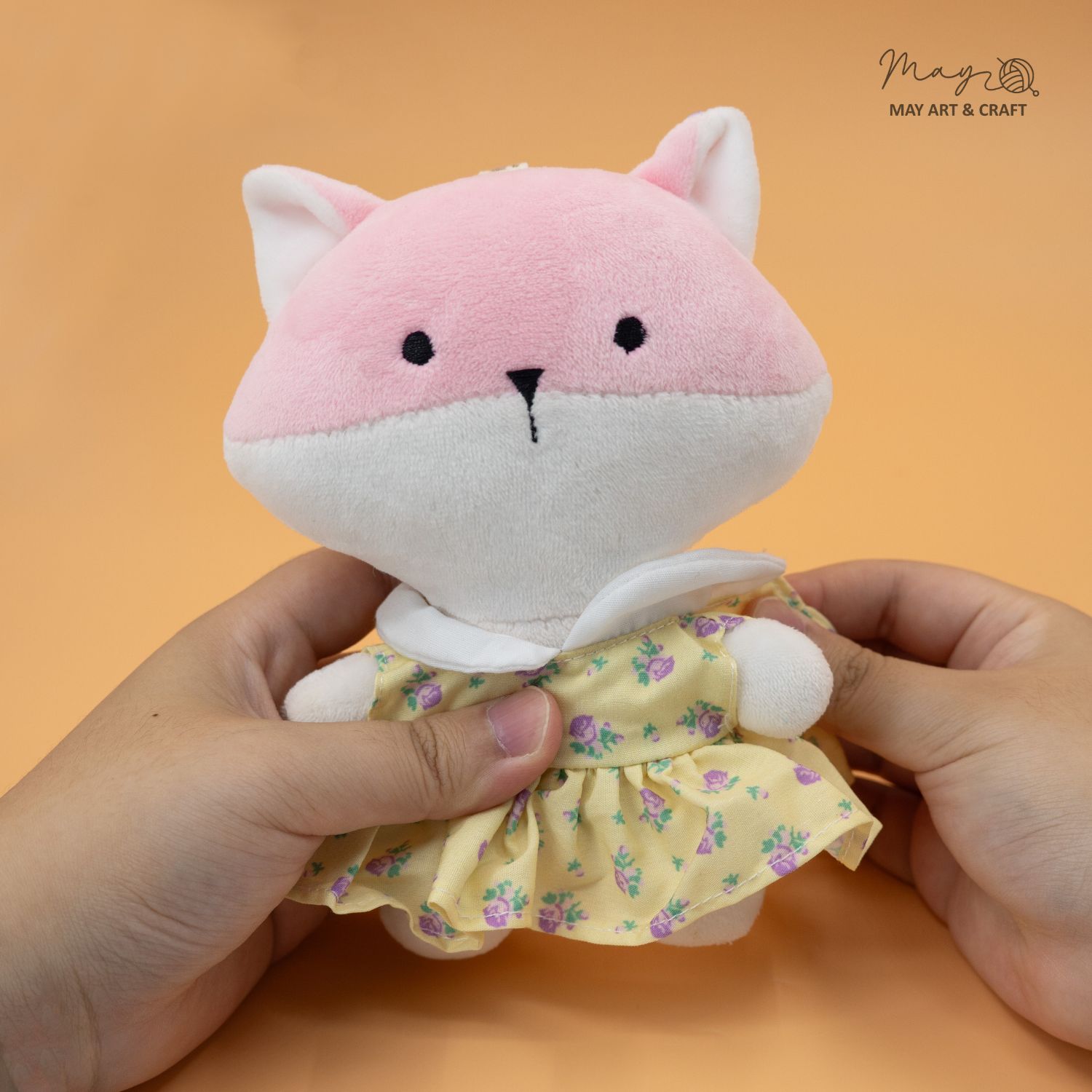 Váy liền cổ sen sát nách cho búp bê/gấu bông 15 -16 cm (Nhập khẩu)