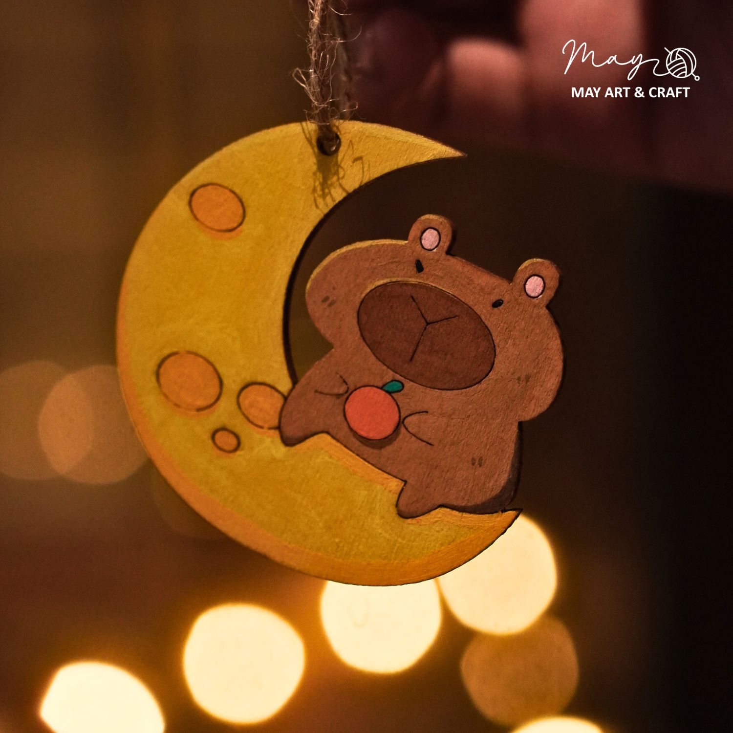 Set 20 hình gỗ tự tô màu trang trí Trung thu