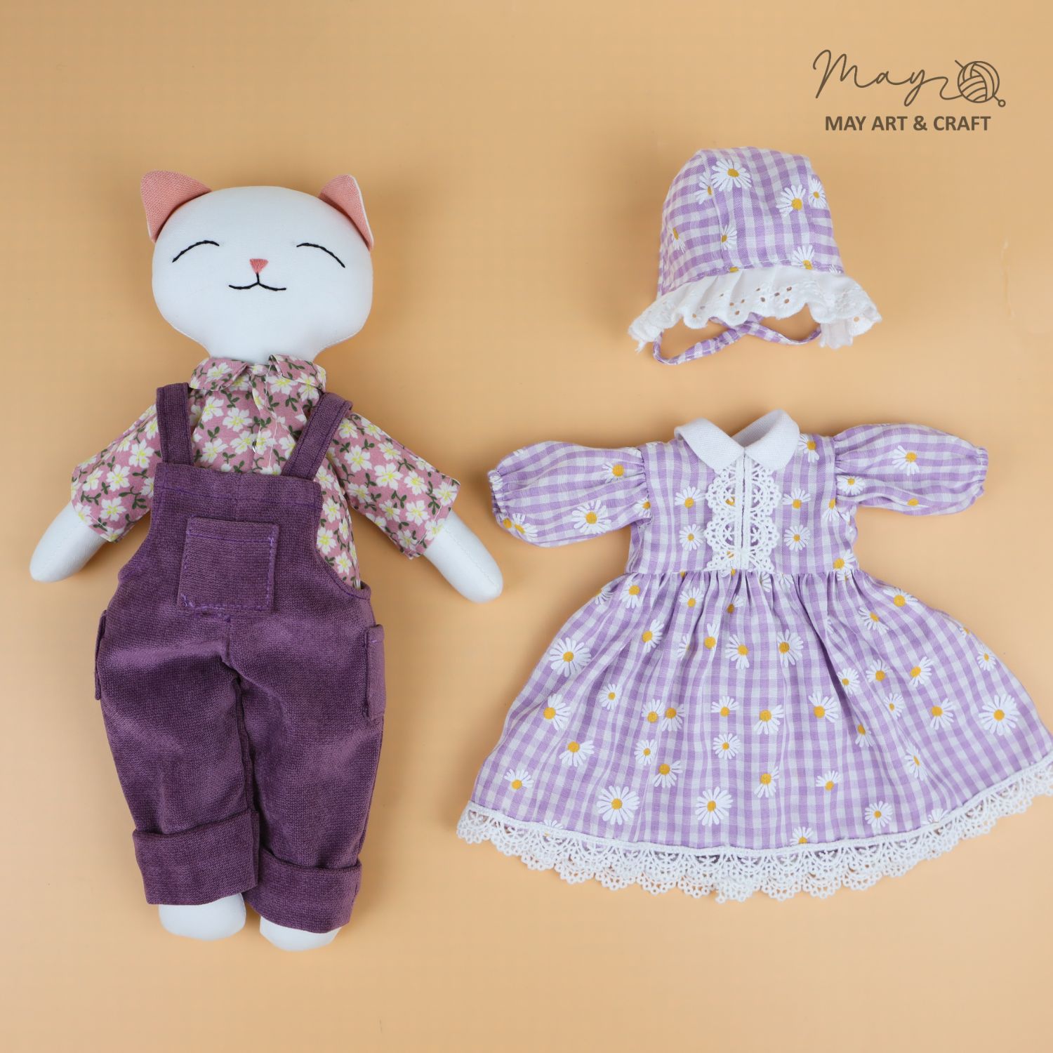 Combo mèo caro tím hoa