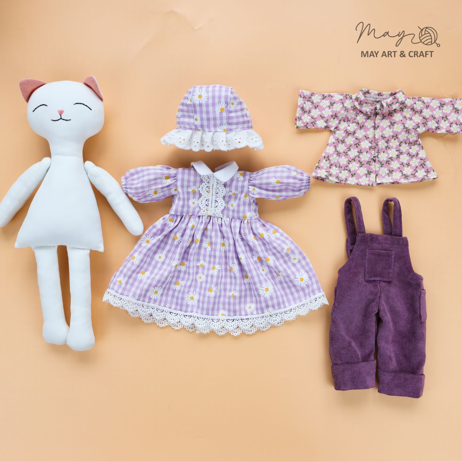 Combo mèo caro tím hoa