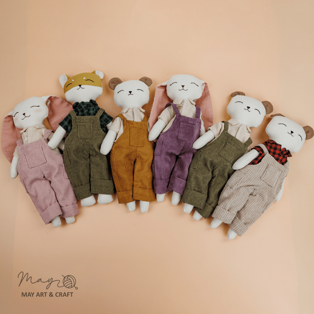 Quần yếm cho thú bông (nhiều màu sắc)