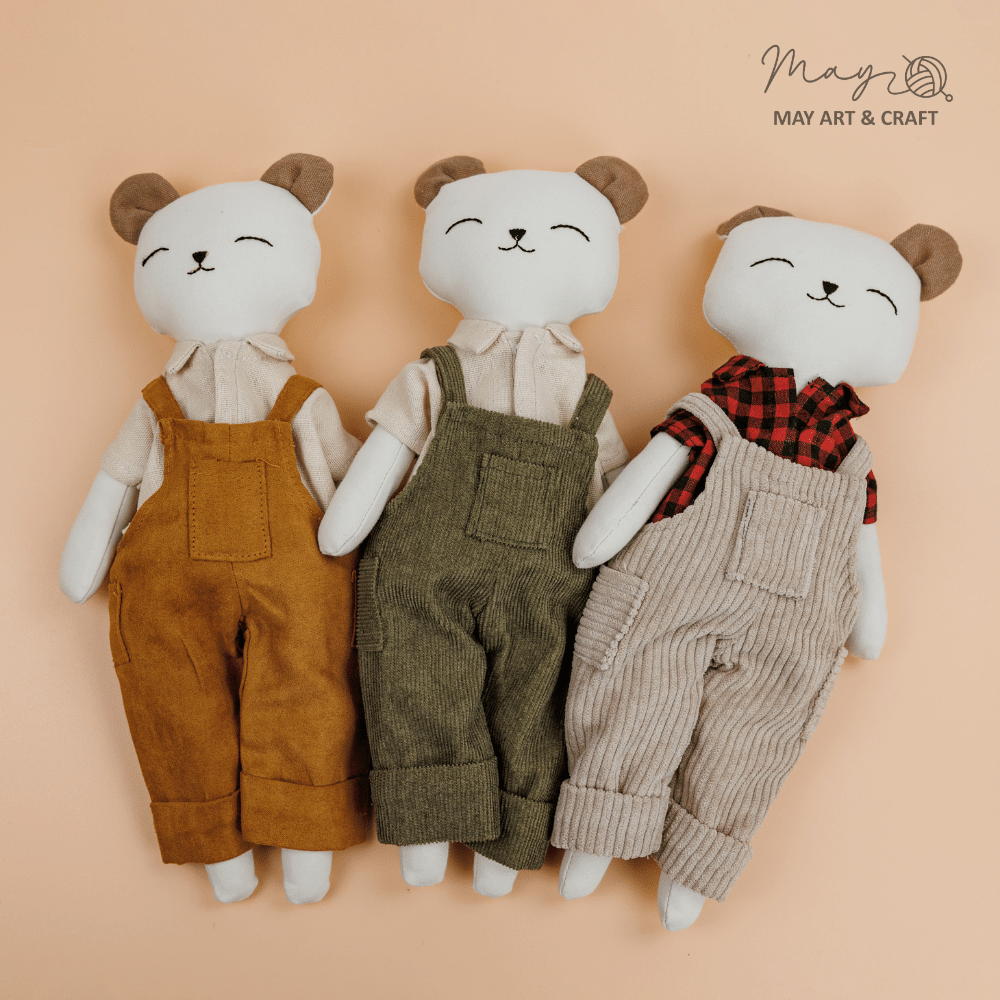 Quần yếm cho thú bông (nhiều màu sắc)