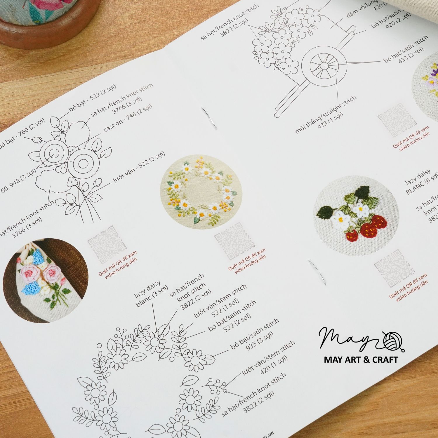 Quyển in mẫu thêu Embroidery Pattern