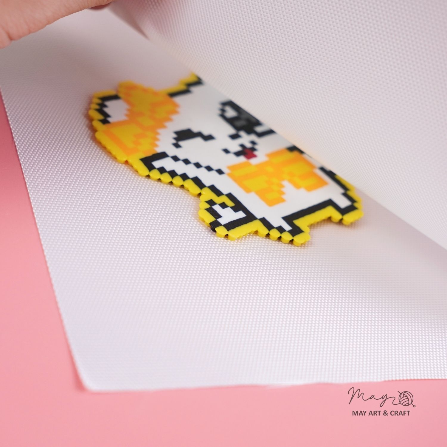 Vải ủi hạt nhựa ủi loại dày 0.25mm kích thước 15 x 20 cm không viền