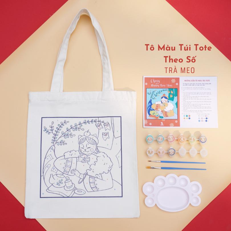 Bộ KIT tô màu túi theo số chủ đề con Mèo