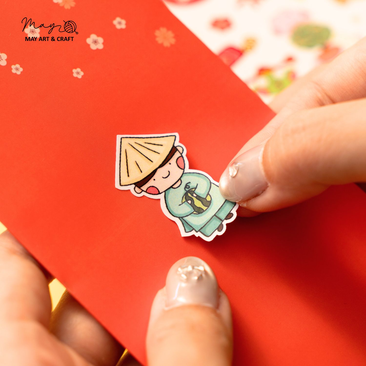 Set trang trí lì xì Tết (20 phôi lì xì + hơn 150 hình sticker)