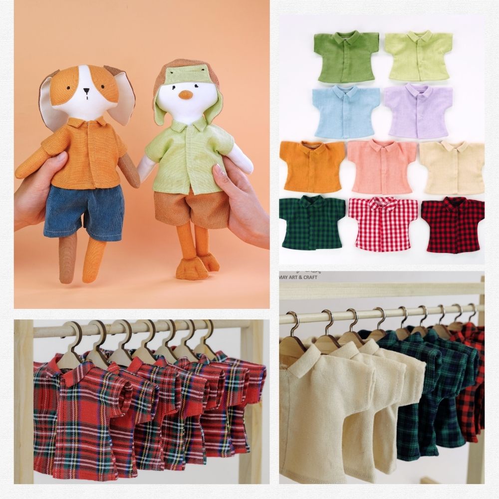 Áo sơ mi cộc tay cho thú bông (nhiều màu sắc)