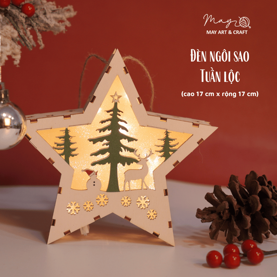 Bộ KIT làm đèn lồng gỗ Noel