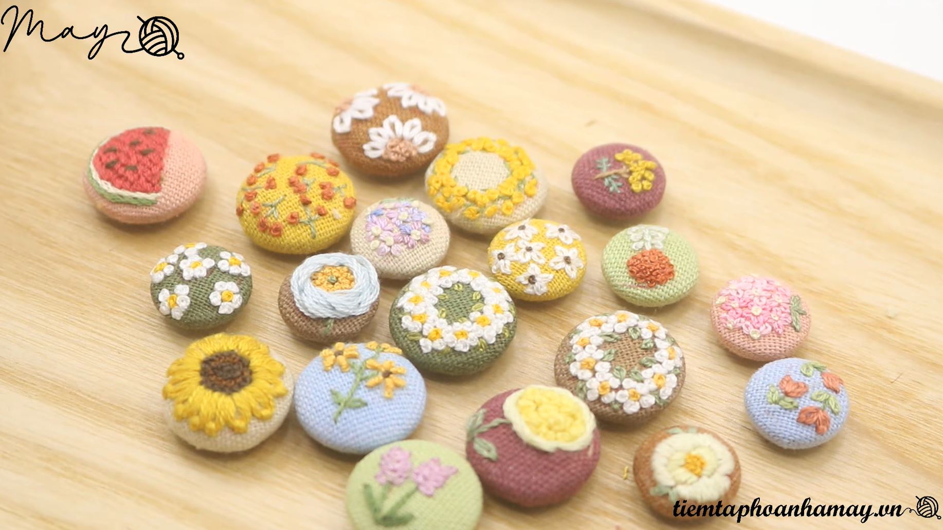 Xương cúc bọc vải (gói 50 chiếc) - 30mm