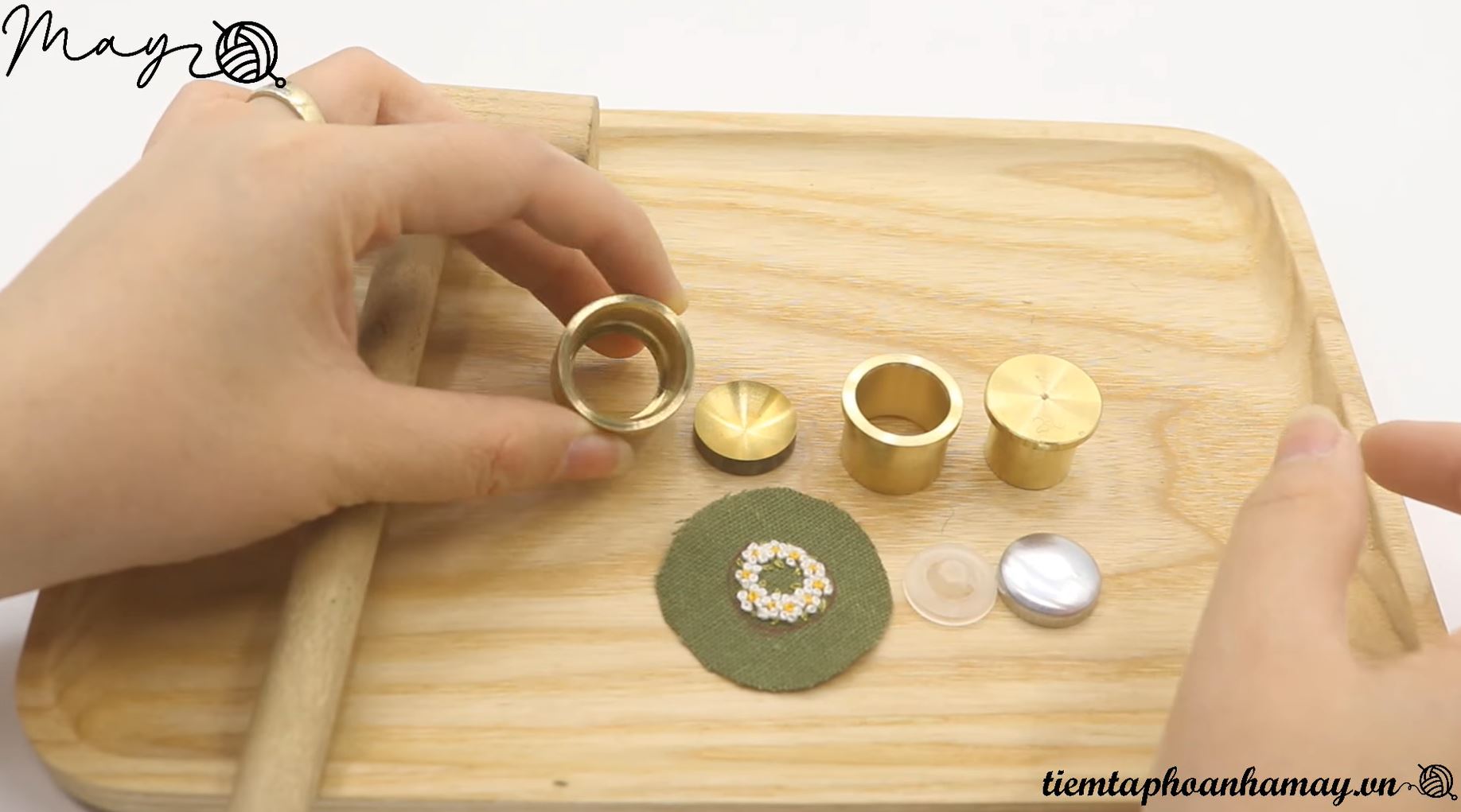 Xương cúc bọc vải (gói 50 chiếc) - 30mm