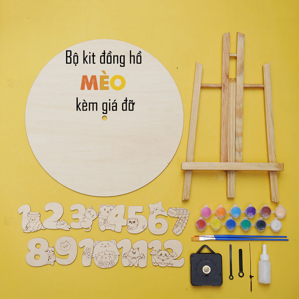 Tải miễn phí bài tập tô màu - Tô màu đồng hồ - B1 - STEAM KIDS