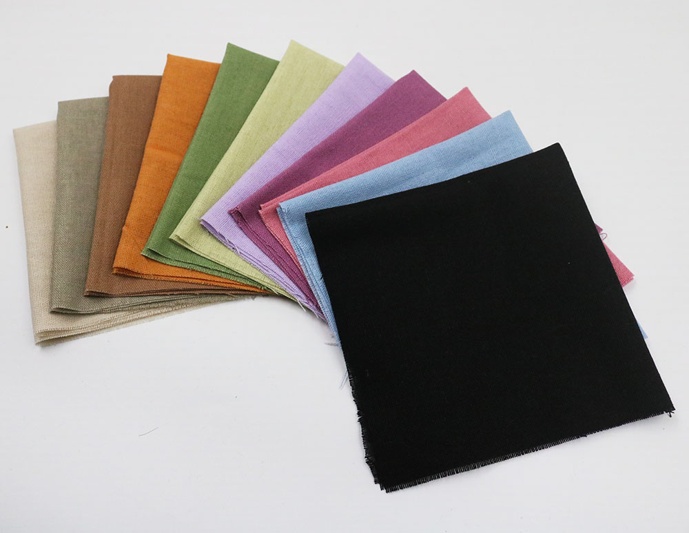 Combo 25 màu  vải may khăn linen 25x25cm