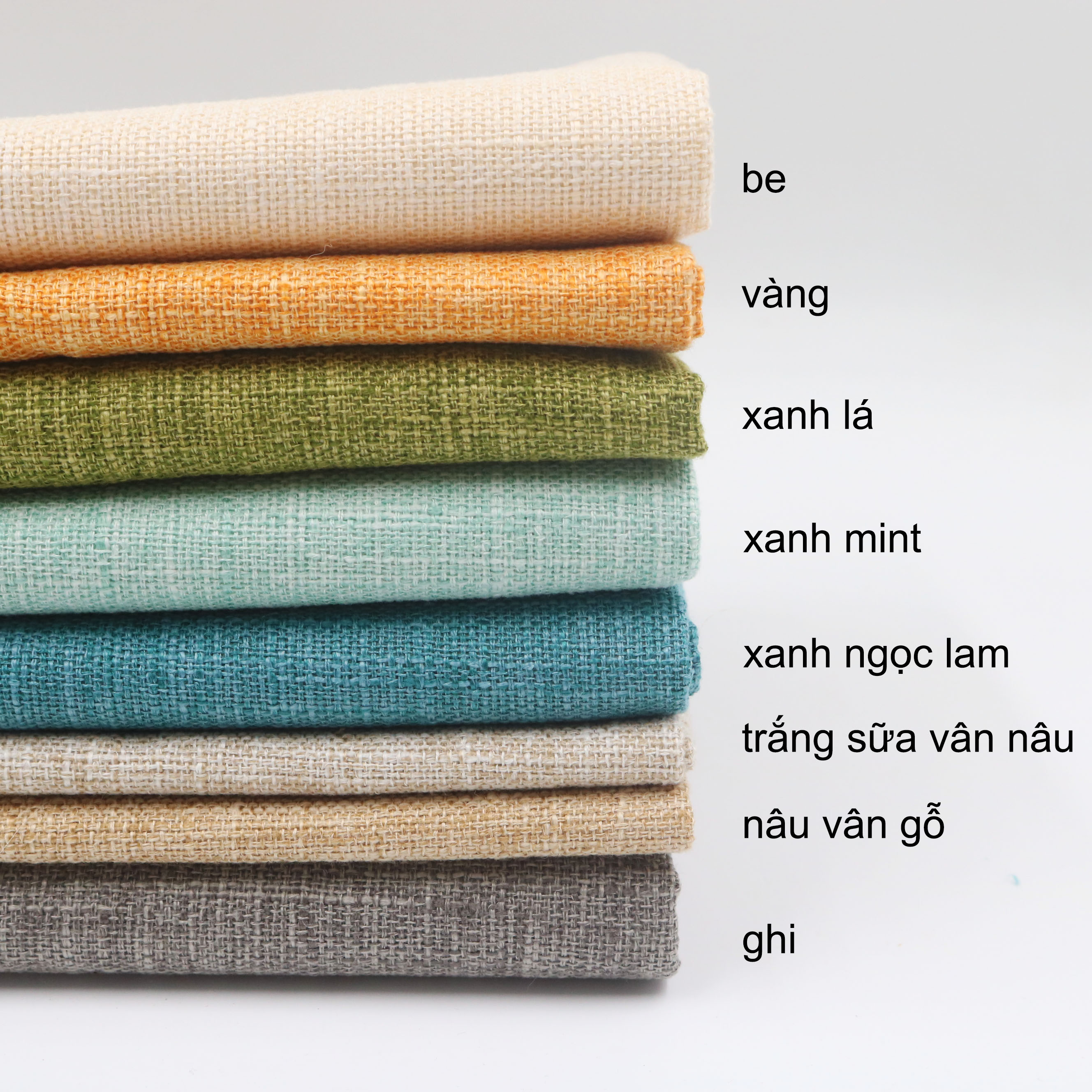 Vải canvas xước 50x150cm - ghi