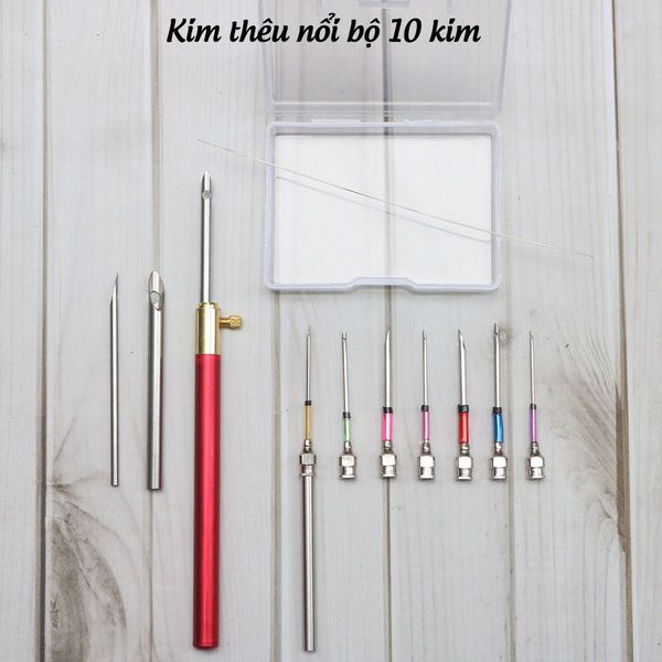 Kim thêu nổi cán kim loại