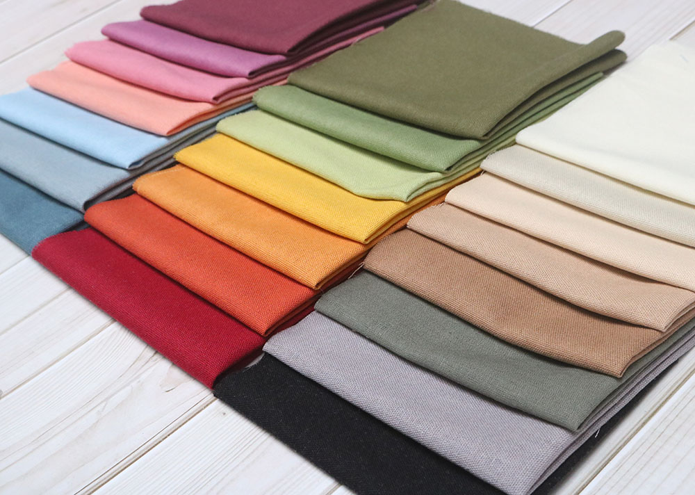 Combo 25 màu  vải may khăn linen 25x25cm