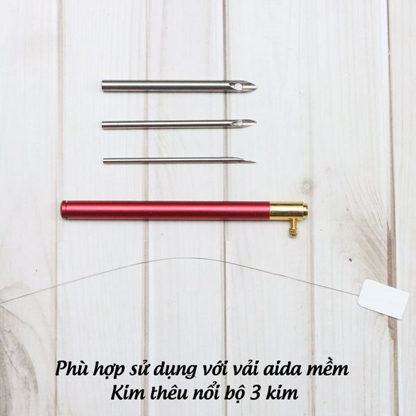 Kim thêu nổi cán kim loại