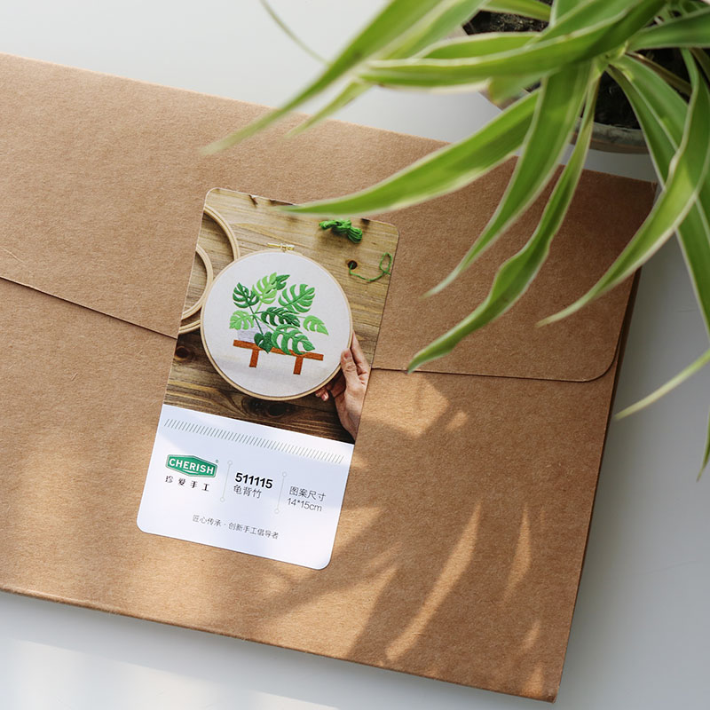 Kit thêu chậu cây (khung 20cm)